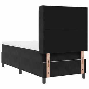 vidaXL Box Spring Bed with LED Light Strips Black 90 x 200 cm Velvet