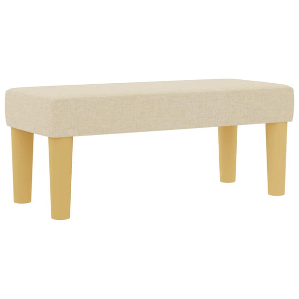 vidaXL Box Spring Bed with Pillows and Headboard Cream 200 x 90 cm Fabric