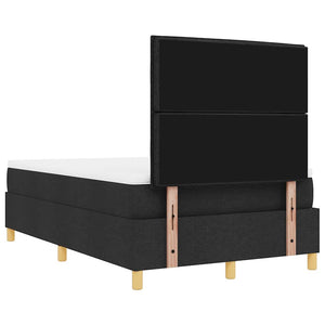 vidaXL Box Spring Bed with Headboard Black 190 x 120 cm Fabric