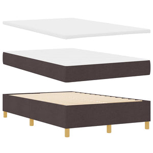 vidaXL Box Spring Bed with Headboard Dark Brown 200 x 120 cm Fabric