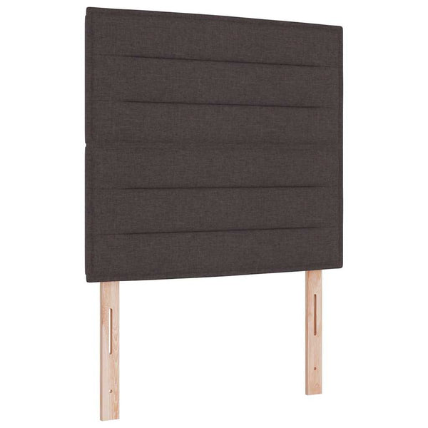 vidaXL Box Spring Bed with Headboard Dark Brown 200 x 120 cm Fabric
