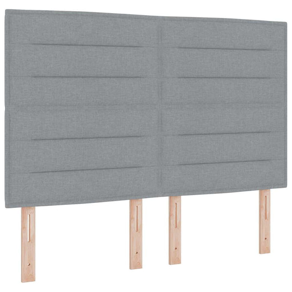vidaXL Box Spring Bed with Cushions Light Grey 200 x 160 cm Fabric