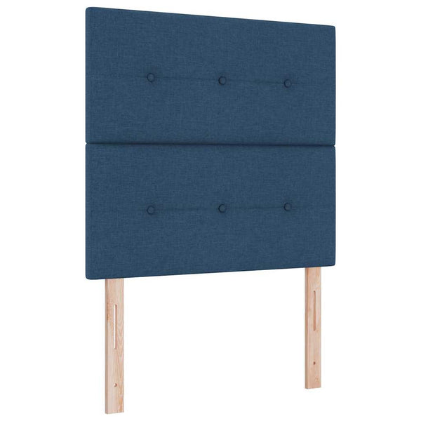 vidaXL Box Spring Bed with Pillows and Headboard Blue 200 x 80 cm Fabric