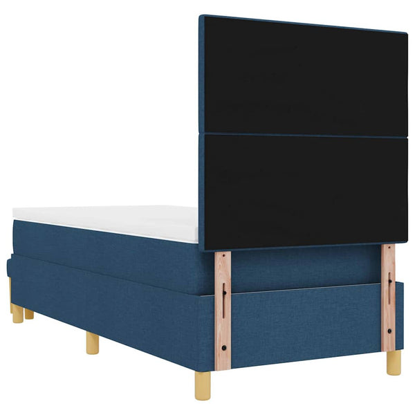 vidaXL Box Spring Bed with Pillows and Headboard Blue 200 x 80 cm Fabric