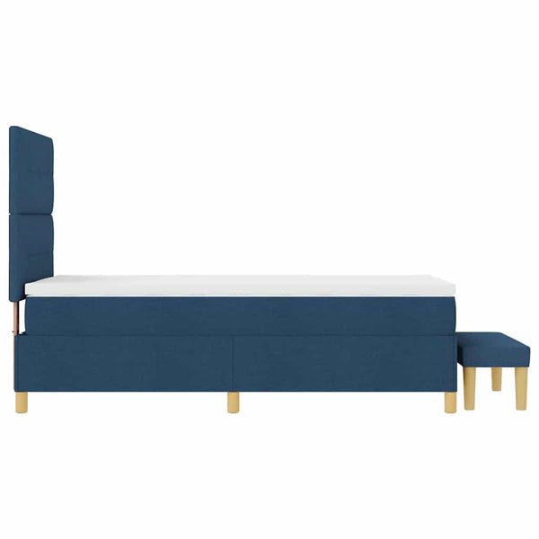 vidaXL Box Spring Bed with Pillows and Headboard Blue 200 x 80 cm Fabric