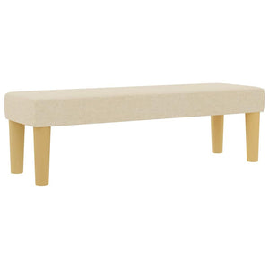 vidaXL Box Spring Bed with Headboard Cream 190 x 120 cm Fabric