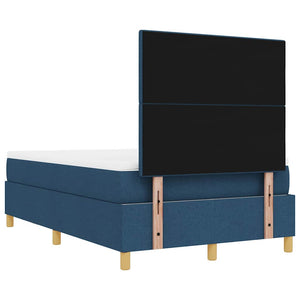 vidaXL Box Spring Bed with Headboard Blue 190 x 120 cm Fabric