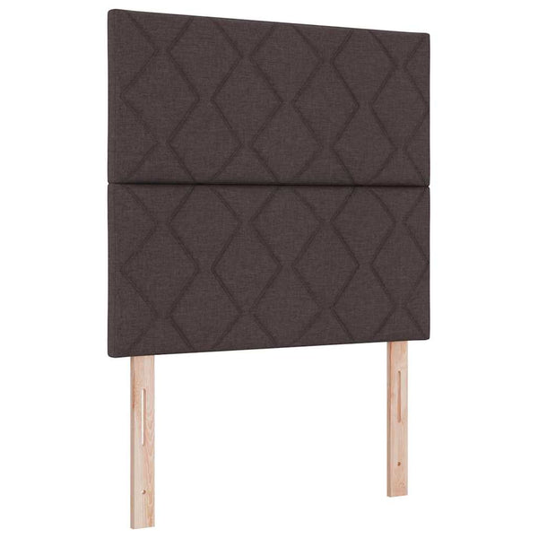 vidaXL Box Spring Bed with Pillows Dark Brown 200 x 100 cm Fabric