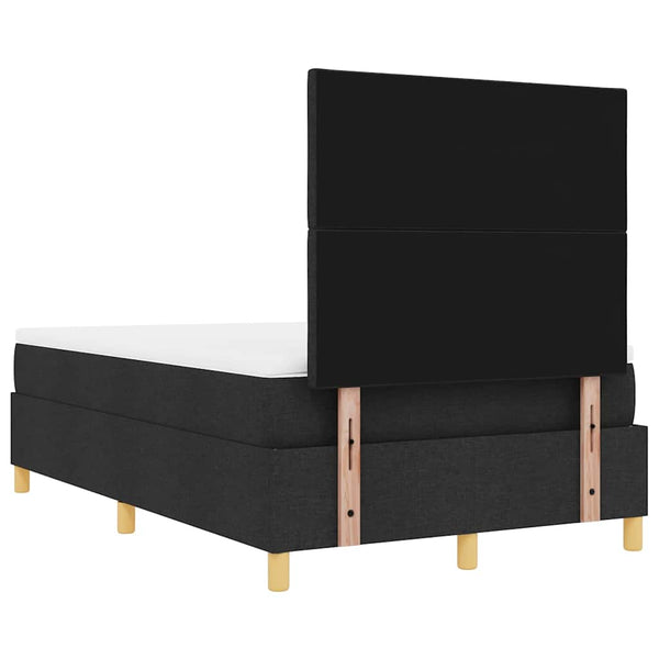 vidaXL Box Spring Bed with Pillows Black 200 x 120 cm Fabric