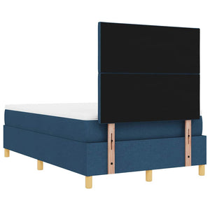 vidaXL Box Spring Bed with Pillows with Headboard Blue 200 x 120 cm Fabric
