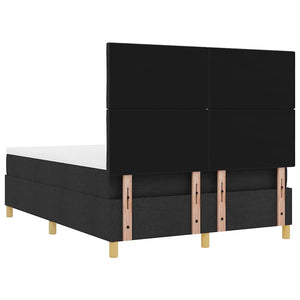 vidaXL Box Spring Bed with Pillows Black 200 x 160 cm Fabric