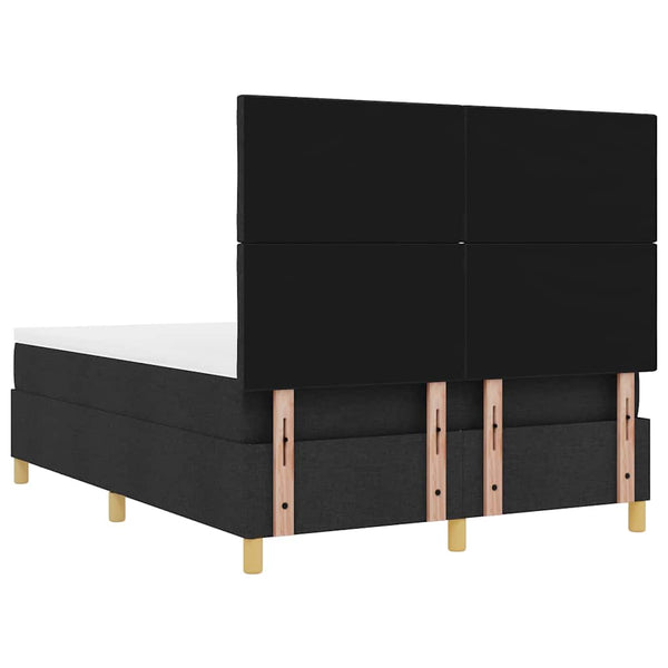vidaXL Box Spring Bed with Pillows Black 200 x 160 cm Fabric