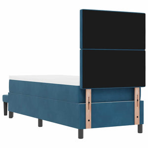 vidaXL Box Spring Bed with Cushions Dark Blue 200 x 80 cm Velvet