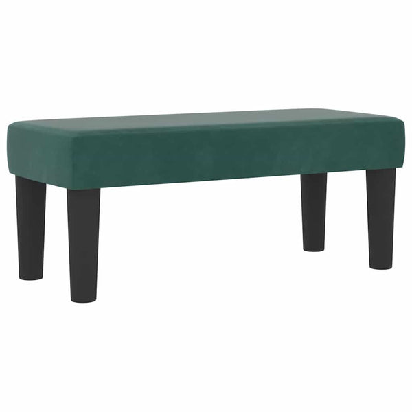 vidaXL Box Spring Bed with Pillows Dark Green 200 x 100 cm Velvet