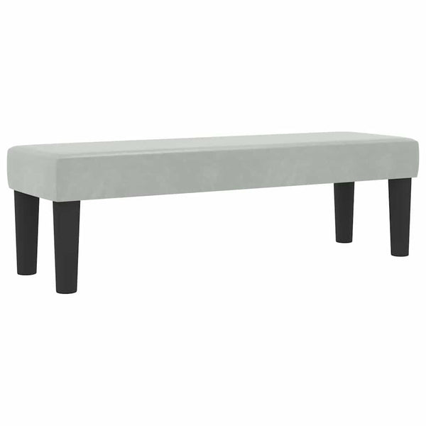 vidaXL Box Spring Bed with Headboard Light Gray 190 x 120 cm Velvet