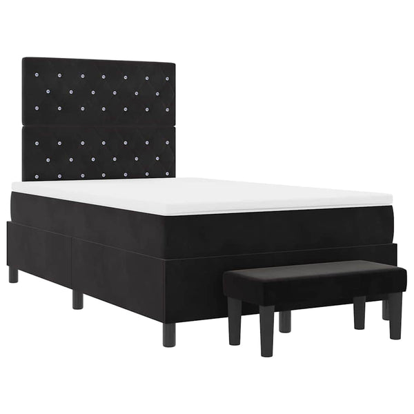 vidaXL Box Spring Bed with Headboard Black 200 x 120 cm Velvet