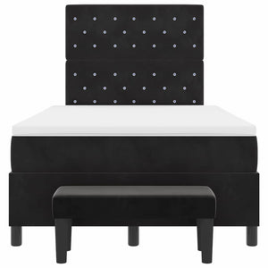 vidaXL Box Spring Bed with Headboard Black 200 x 120 cm Velvet