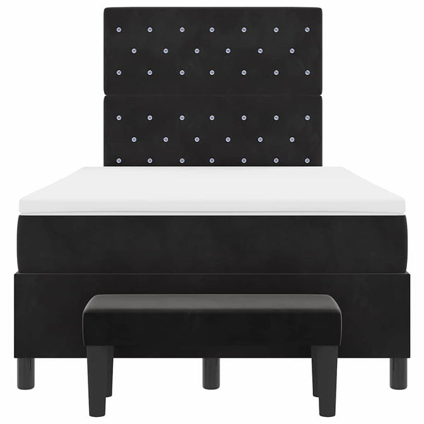 vidaXL Box Spring Bed with Headboard Black 200 x 120 cm Velvet