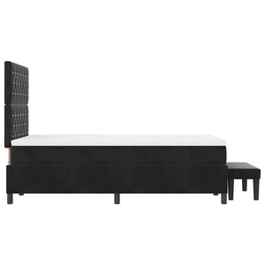 vidaXL Box Spring Bed with Headboard Black 200 x 120 cm Velvet