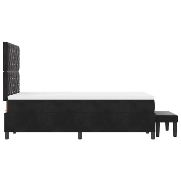 vidaXL Box Spring Bed with Headboard Black 200 x 120 cm Velvet