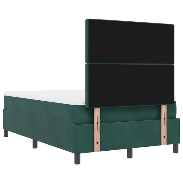 vidaXL Box Spring Bed with Headboard Dark Green 200 x 120 cm Velvet