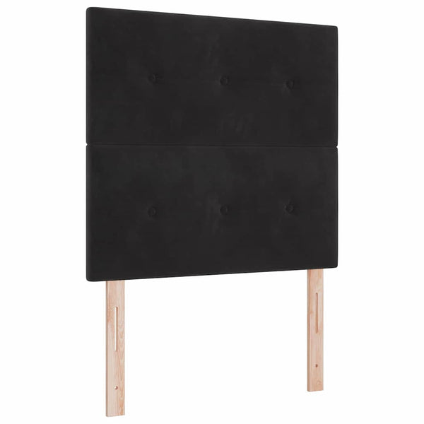 vidaXL Box Spring Bed with Pillows and Headboard Black 200 x 90 cm Velvet