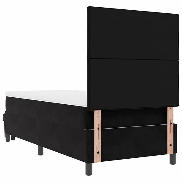 vidaXL Box Spring Bed with Pillows and Headboard Black 200 x 90 cm Velvet