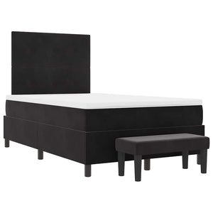 vidaXL Box Spring Bed with Headboard Black 190 x 120 cm Velvet