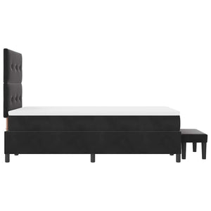 vidaXL Box Spring Bed with Headboard Black 190 x 120 cm Velvet