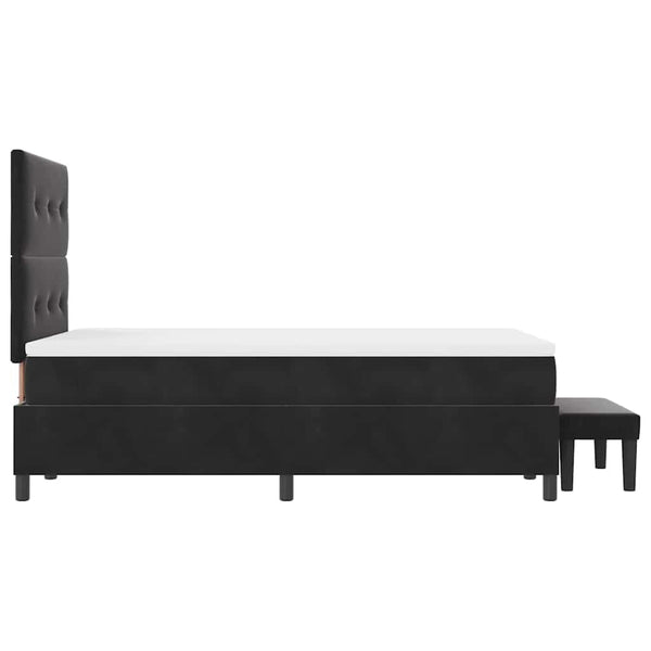 vidaXL Box Spring Bed with Headboard Black 190 x 120 cm Velvet