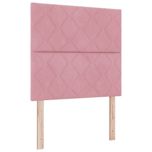 vidaXL Box Spring Bed with Cushions and Headboard Pink 200 x 100 cm Velvet