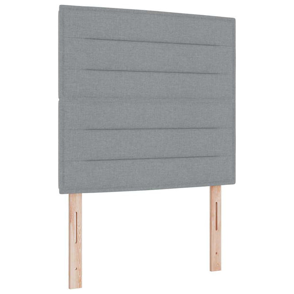 vidaXL Bed Frame with Headboard Light Grey 80 x 200 cm Fabric