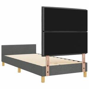 vidaXL Bed Frame with Headboard Dark Grey 80 x 200 cm Fabric