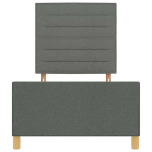 vidaXL Bed Frame with Headboard Dark Grey 80 x 200 cm Fabric