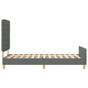 vidaXL Bed Frame with Headboard Dark Grey 80 x 200 cm Fabric