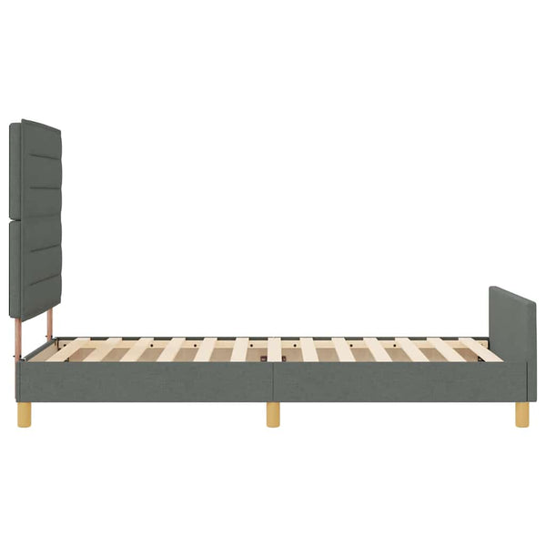 vidaXL Bed Frame with Headboard Dark Grey 80 x 200 cm Fabric