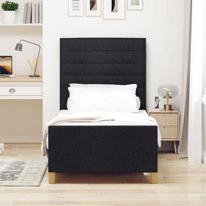 vidaXL Bed Frame with Headboard Black 80 x 200 cm Fabric