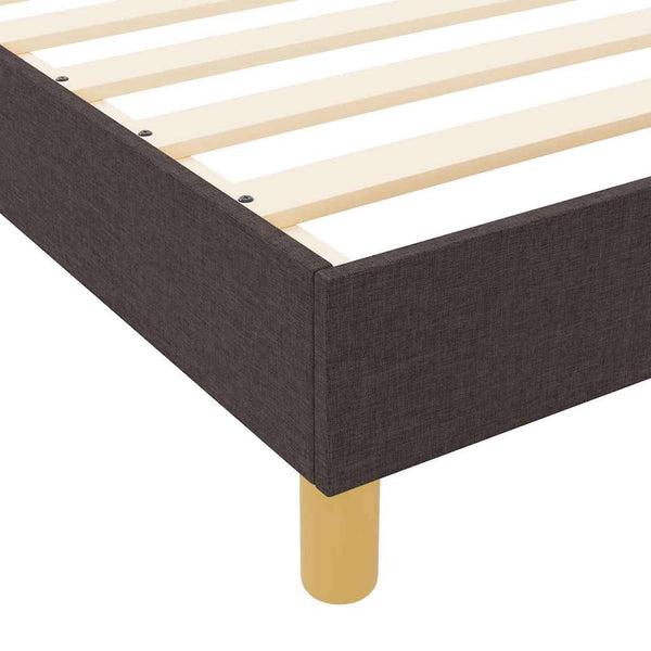 vidaXL Bed Frame with Headboard Dark Brown 80 x 200 cm Fabric