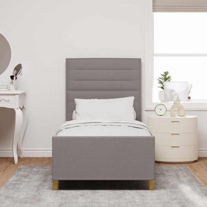 vidaXL Bed Frame with Headboard Taupe 80 x 200 cm Fabric