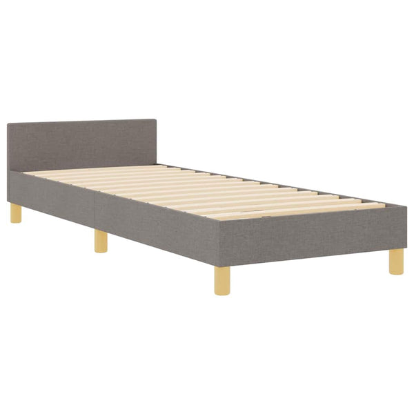 vidaXL Bed Frame with Headboard Taupe 80 x 200 cm Fabric