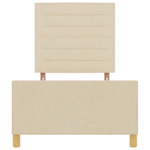 vidaXL Bed Frame with Headboard Cream 80 x 200 cm Fabric