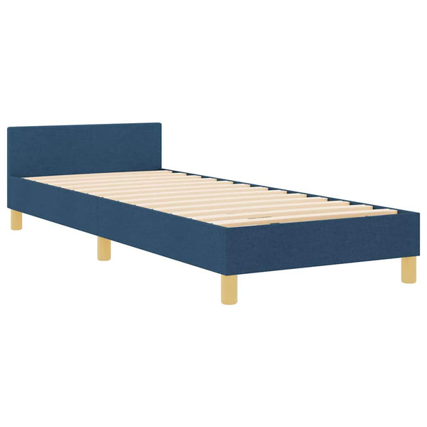 vidaXL Bed Frame with Headboard Blue 80 x 200 cm Fabric