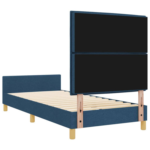 vidaXL Bed Frame with Headboard Blue 80 x 200 cm Fabric
