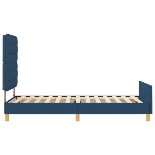 vidaXL Bed Frame with Headboard Blue 80 x 200 cm Fabric