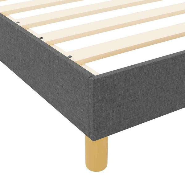 vidaXL Bed Frame with Headboard Dark Grey 90 x 190 cm Fabric