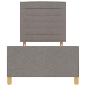 vidaXL Bed Frame with Headboard Taupe 90 x 190 cm Fabric