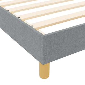 vidaXL Bed Frame with Headboard Light Grey 90 x 200 cm Fabric