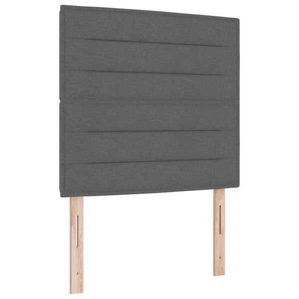 vidaXL Bed Frame with Headboard Dark Grey 90 x 200 cm Fabric