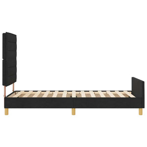 vidaXL Bed Frame with Headboard Black 90 x 200 cm Fabric