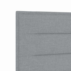 vidaXL Bed Frame with Headboard Light Grey 100 x 200 cm Fabric